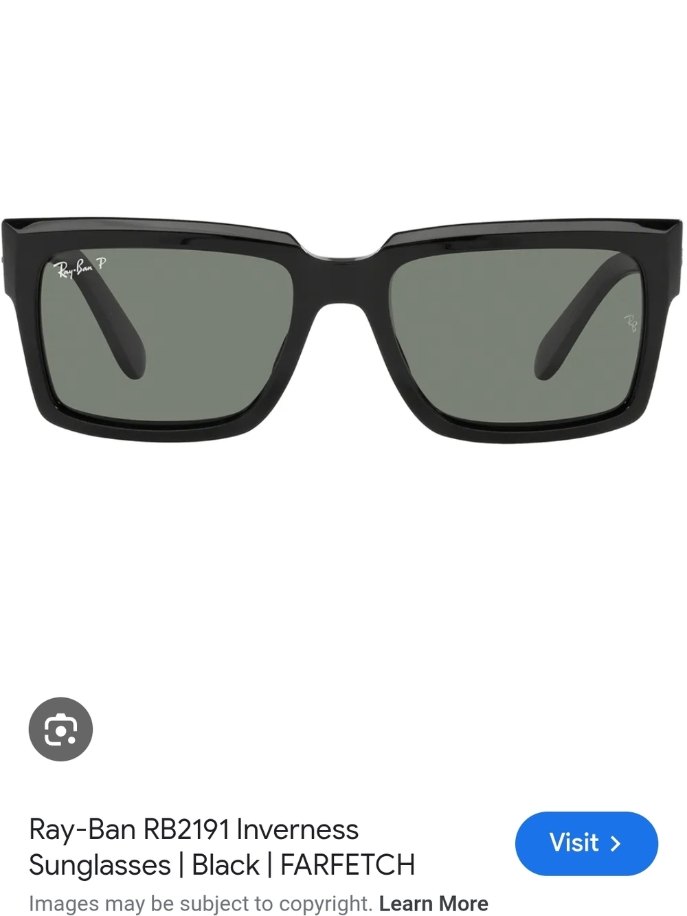 Polarized Ray-Ban Black Frame  Lenses Sunglasses